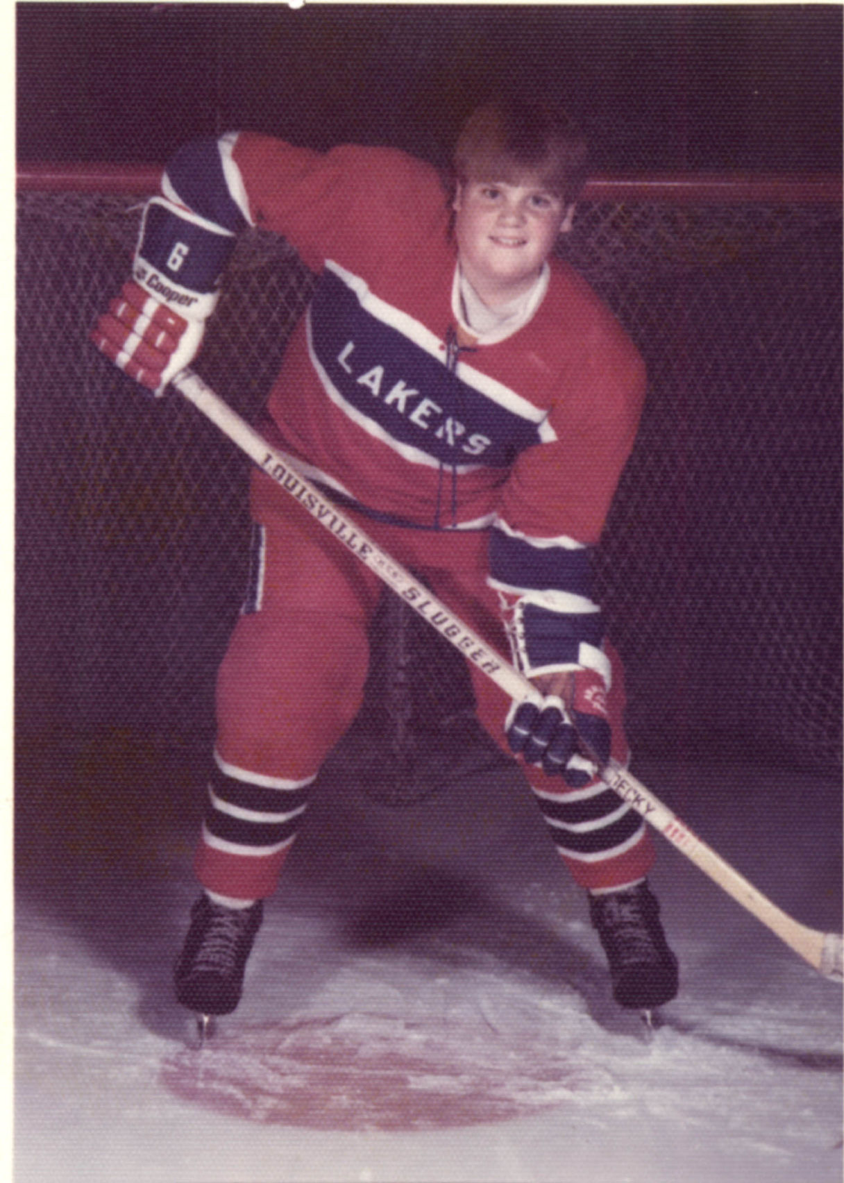 Teenage hockey player